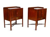 A Pair of Baker Mahogany End Tables