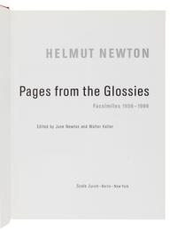 [NEWTON, Helmut (1920-2004)]. NEWTON, June and KELLER, Walter, editors. Pages from the Glossies: Facsimiles 1956-1998. Zurich, Berlin, New York: Scalo, 1998.