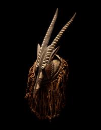 Two Mossi Wood Antelope Helmet Masks