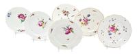 Three Meissen Marcolini Porcelain Plates, Diameter of largest 9 1/2 inches.