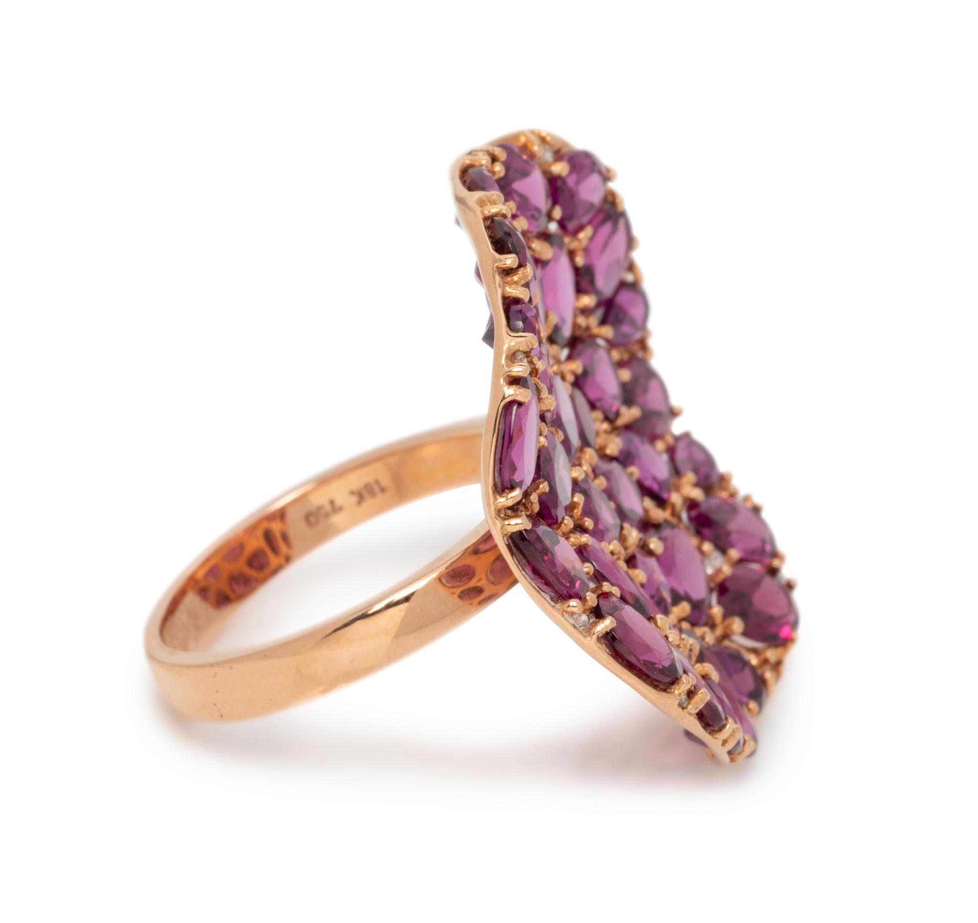 PURPLE GEMSTONE AND DIAMOND RING