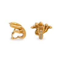 VERDURA, YELLOW GOLD 'TENDRIL FLAME' EARRINGS