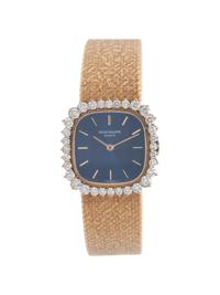 PATEK PHILIPPE, YELLOW GOLD AND DIAMOND WATCH