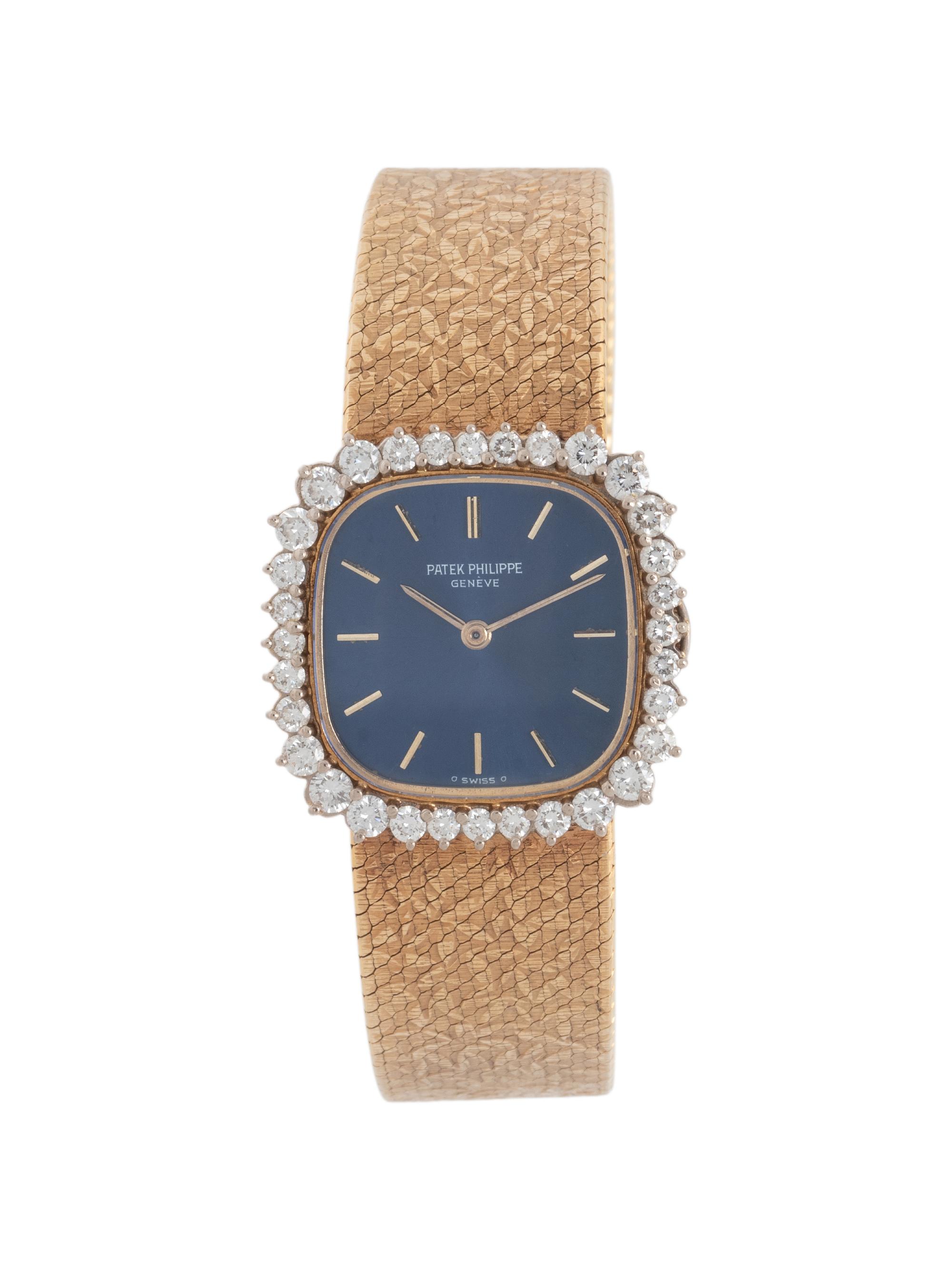 PATEK PHILIPPE, YELLOW GOLD AND DIAMOND WATCH