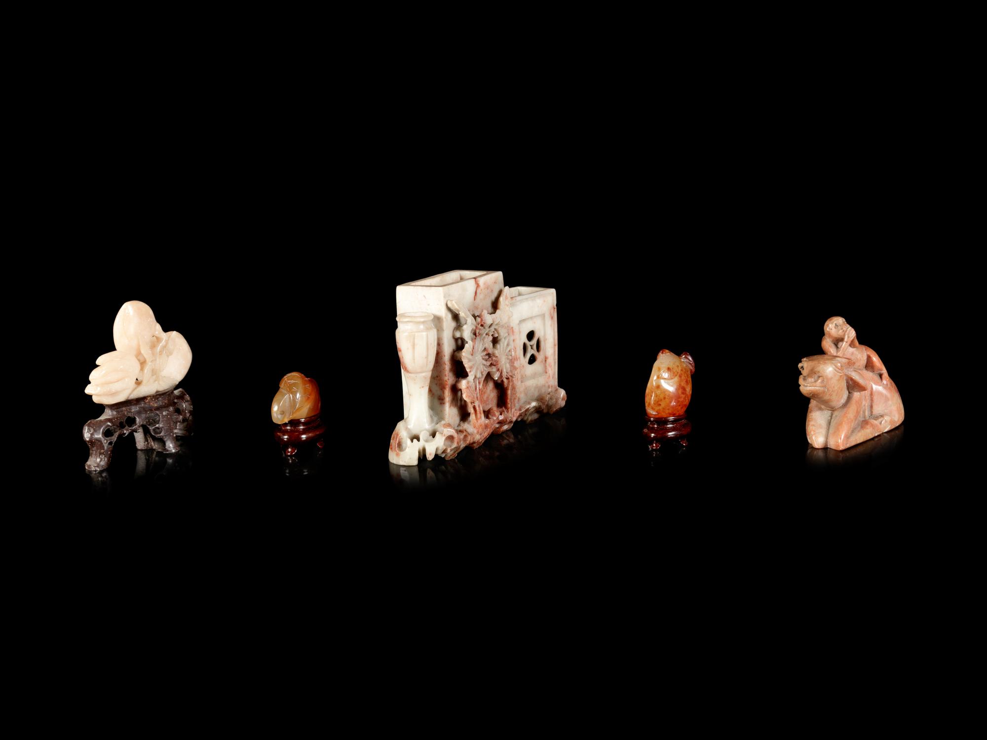 Five Chinese Carved Stone Articles