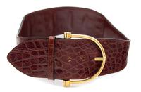 A Bottega Veneta Brown Leather Belt, Size S, 31" x 3".