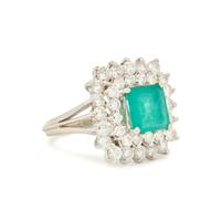 EMERALD AND DIAMOND RING
