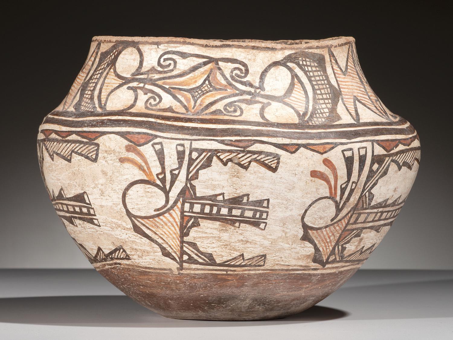 Zuni Polychrome Pottery Olla