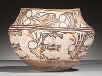 Zuni Polychrome Pottery Olla