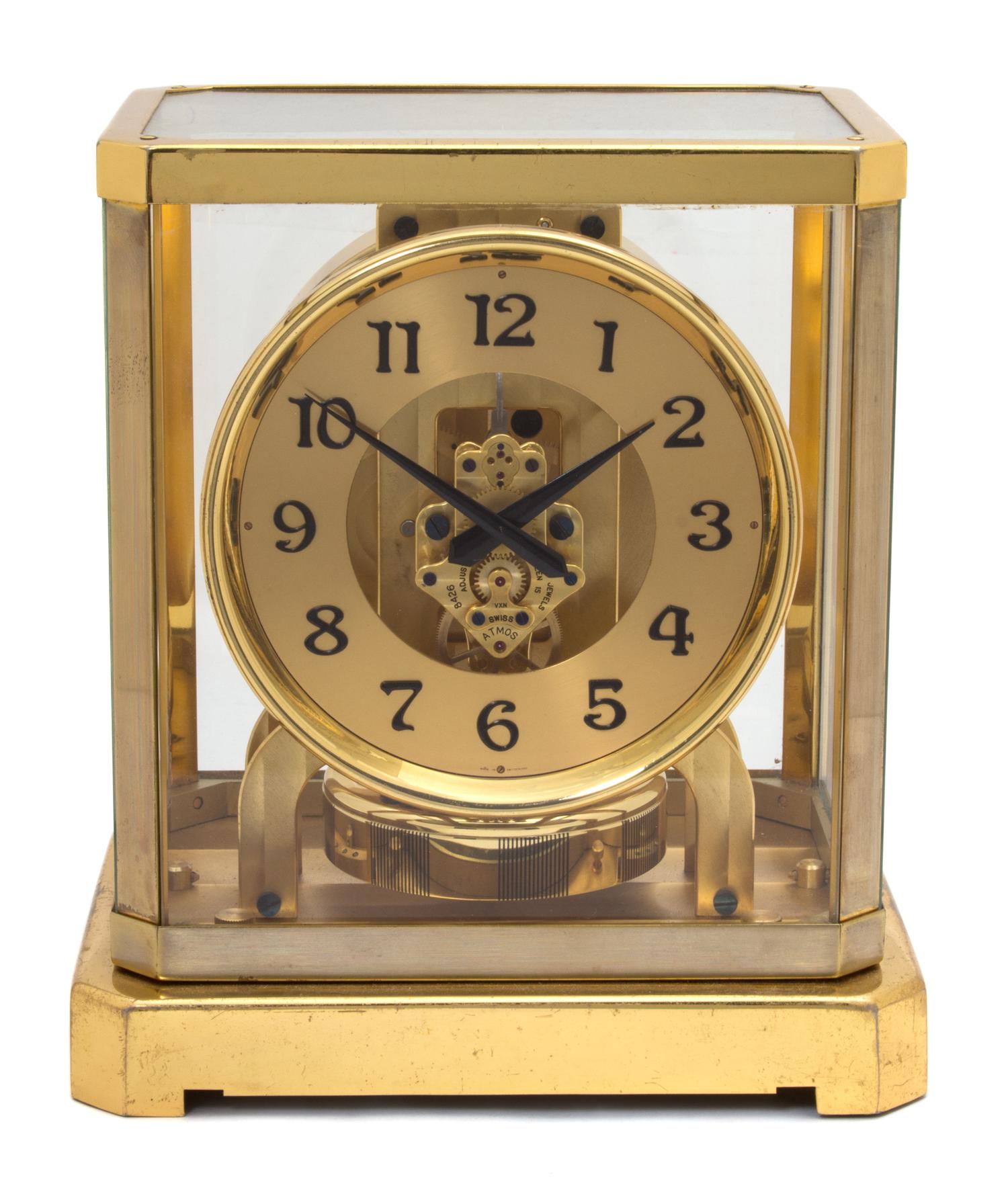 A Le Coultre Co. Atmos Mantel Clock Height 9 1/4 inches. — 20TH CENTURY