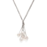 Yvel, Cultured Coin Pearl, Diamond, and White Gold Necklace