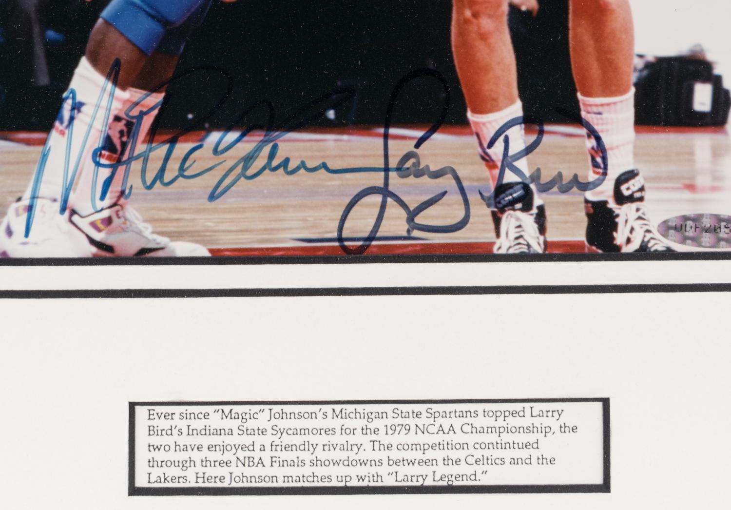 A Magic Johnson and Larry Bird Dual Signed Autograph Photo (Upper Deck Authenticated)
