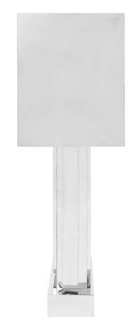 A Chromed Aluminum Table Lamp Height overall 40 1/2 inches.