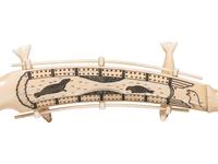 Iñupiat Carved Cribbage Board