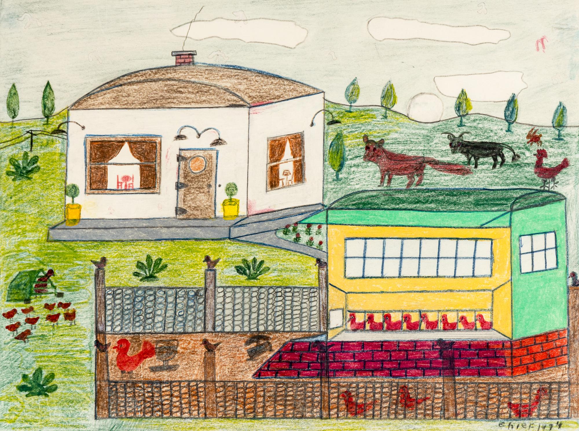 Untitled (Chicken Coop), 1970, Untitled (Tending Cattle), 1974 and Untitled (Wild Hare) , 1974 (three works)