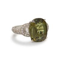 CHRYSOBERYL AND DIAMOND RING