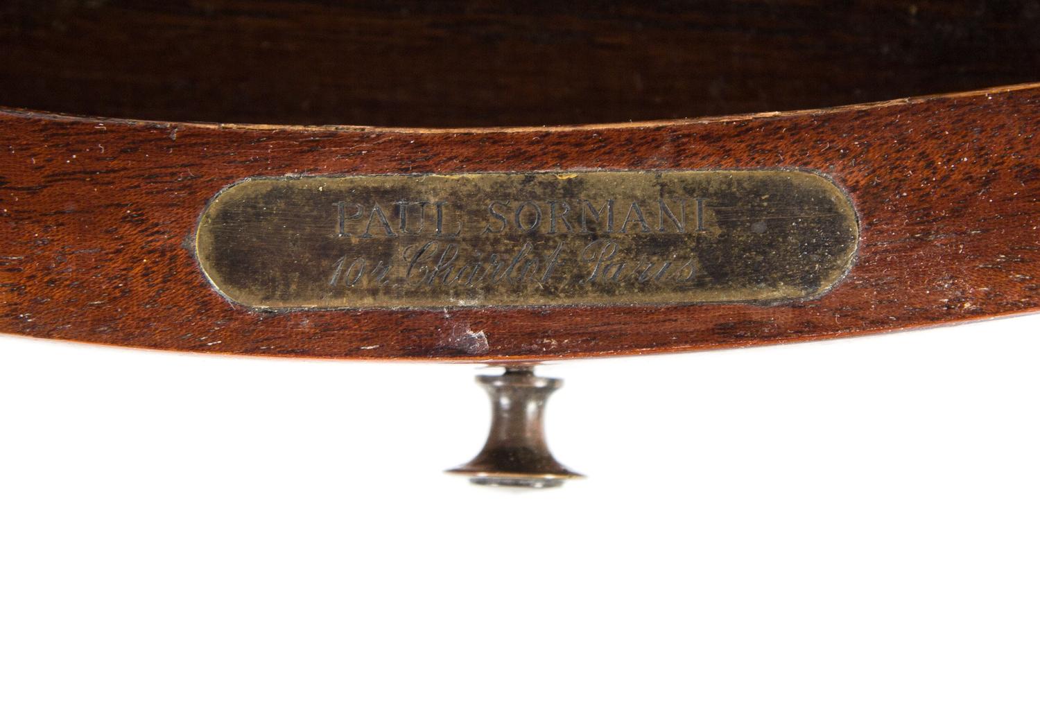A Louis XV/XVI Transitional Style Parquetry Table en Chiffonier Height 28 1/2 x width 18 x depth 12 3/4 inches. — PAUL SORMANI, LATE 19TH CENTURY