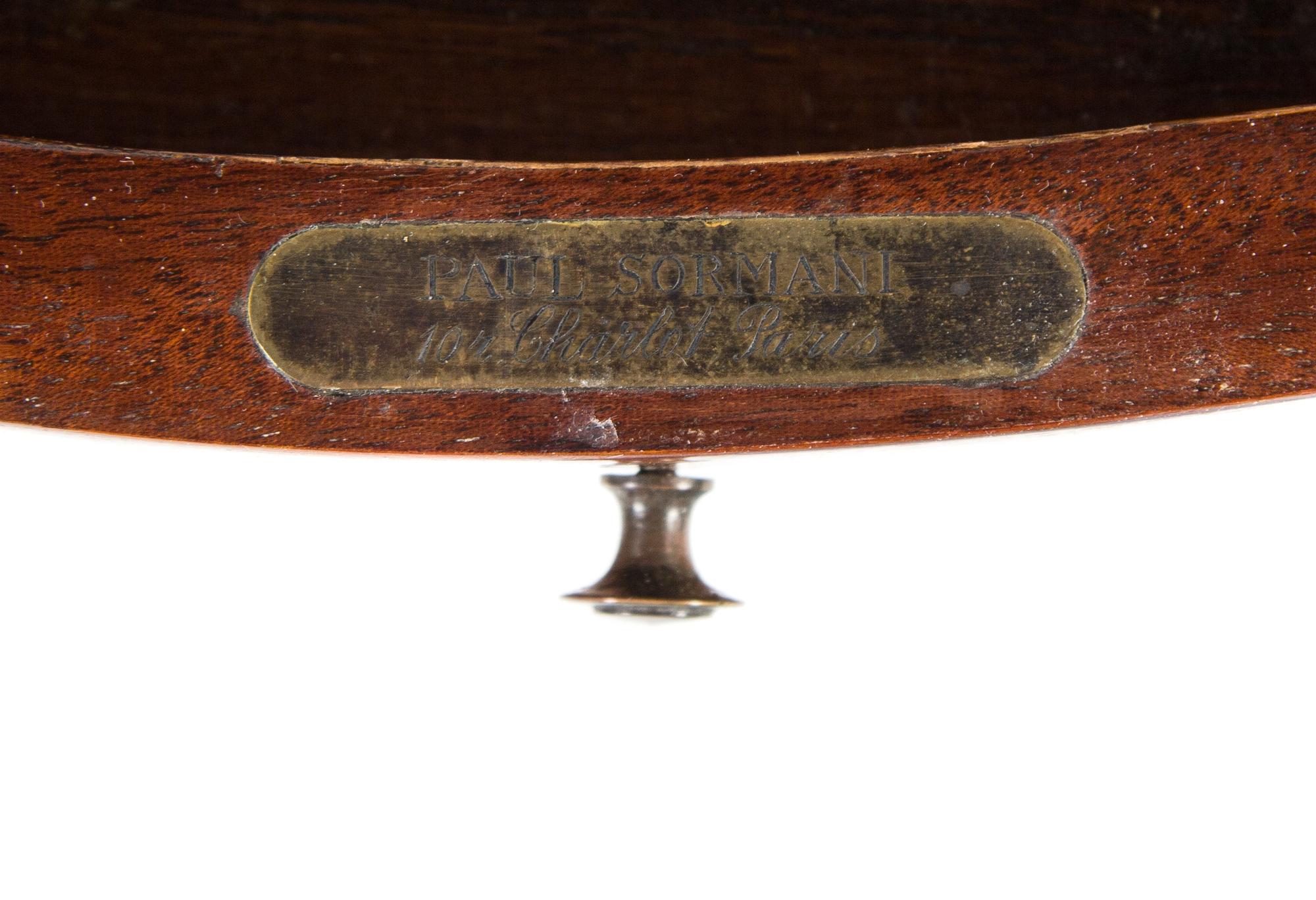 A Louis XV/XVI Transitional Style Parquetry Table en Chiffonier Height 28 1/2 x width 18 x depth 12 3/4 inches. — PAUL SORMANI, LATE 19TH CENTURY