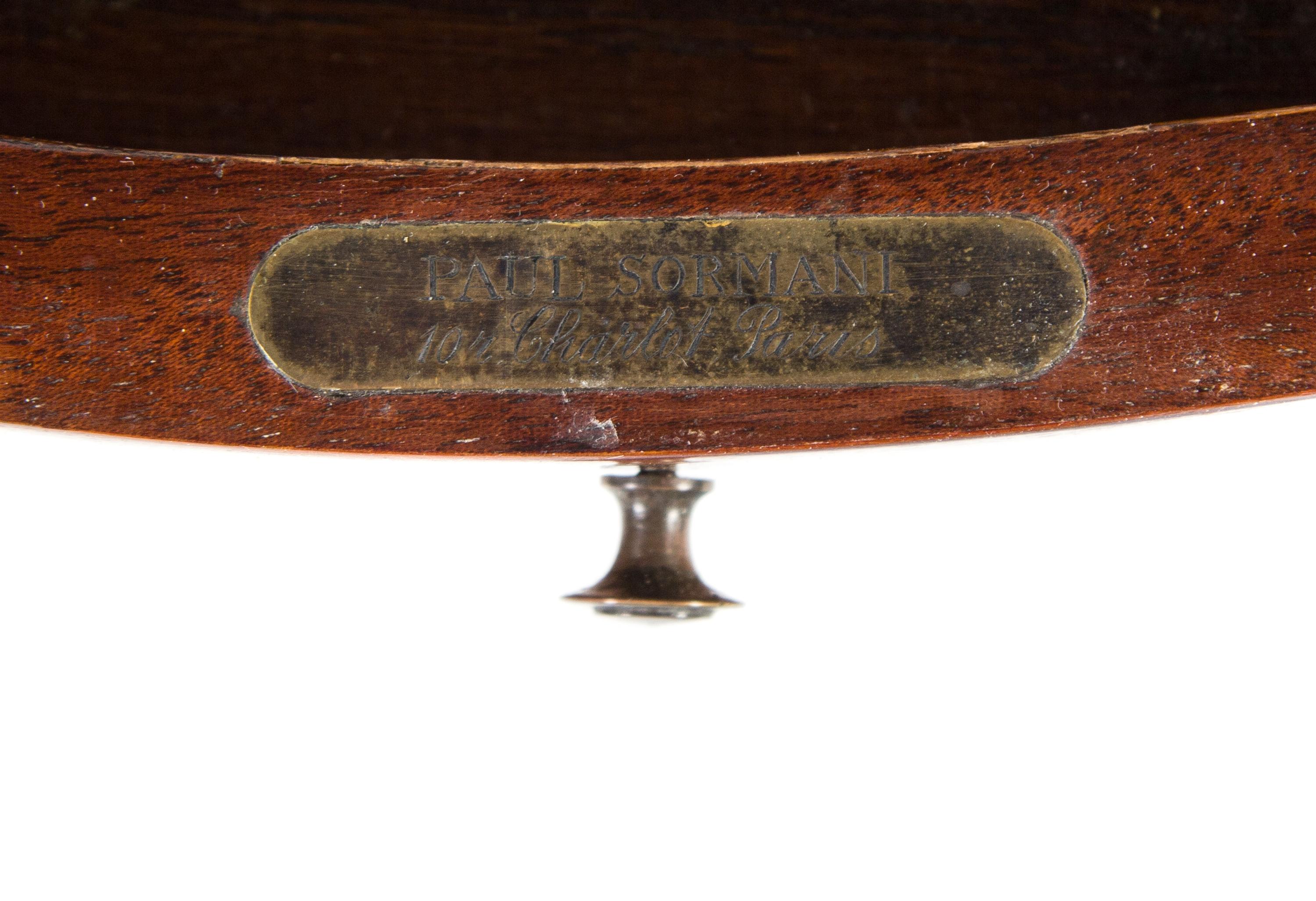 A Louis XV/XVI Transitional Style Parquetry Table en Chiffonier Height 28 1/2 x width 18 x depth 12 3/4 inches. — PAUL SORMANI, LATE 19TH CENTURY