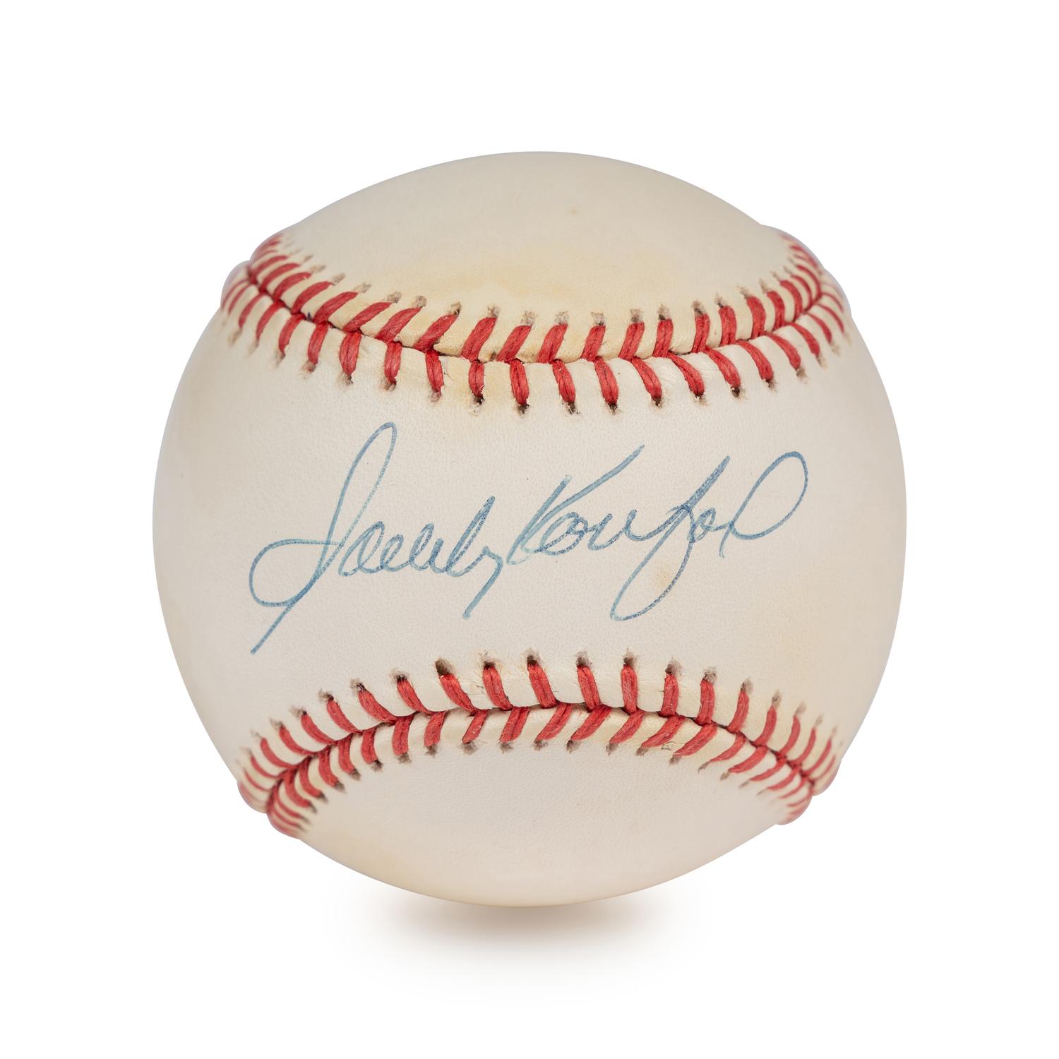 A Sandy Koufax Single Signed Autograph Baseball (Beckett Authentication Services Letter)