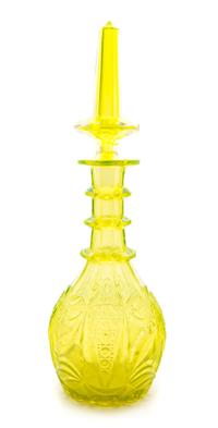 A Large Bohemian Uranium Glass Decanter Height 19 3/4 inches. — MID-19TH CENTURY