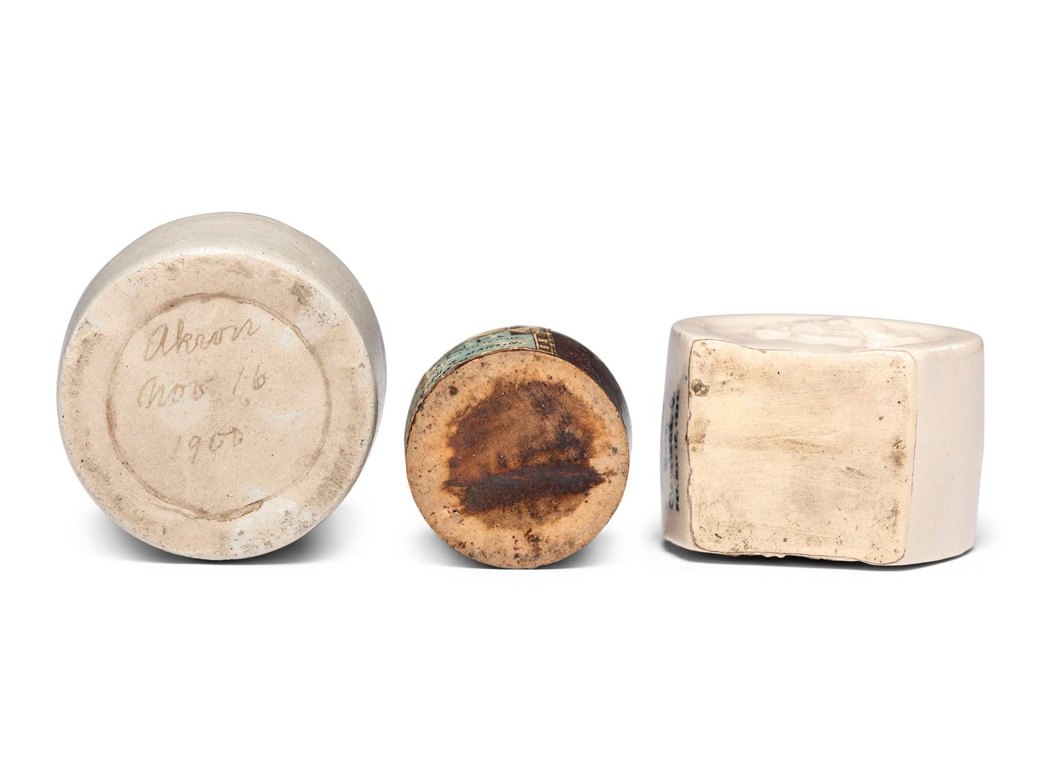Three Miniature Stoneware Vessels
