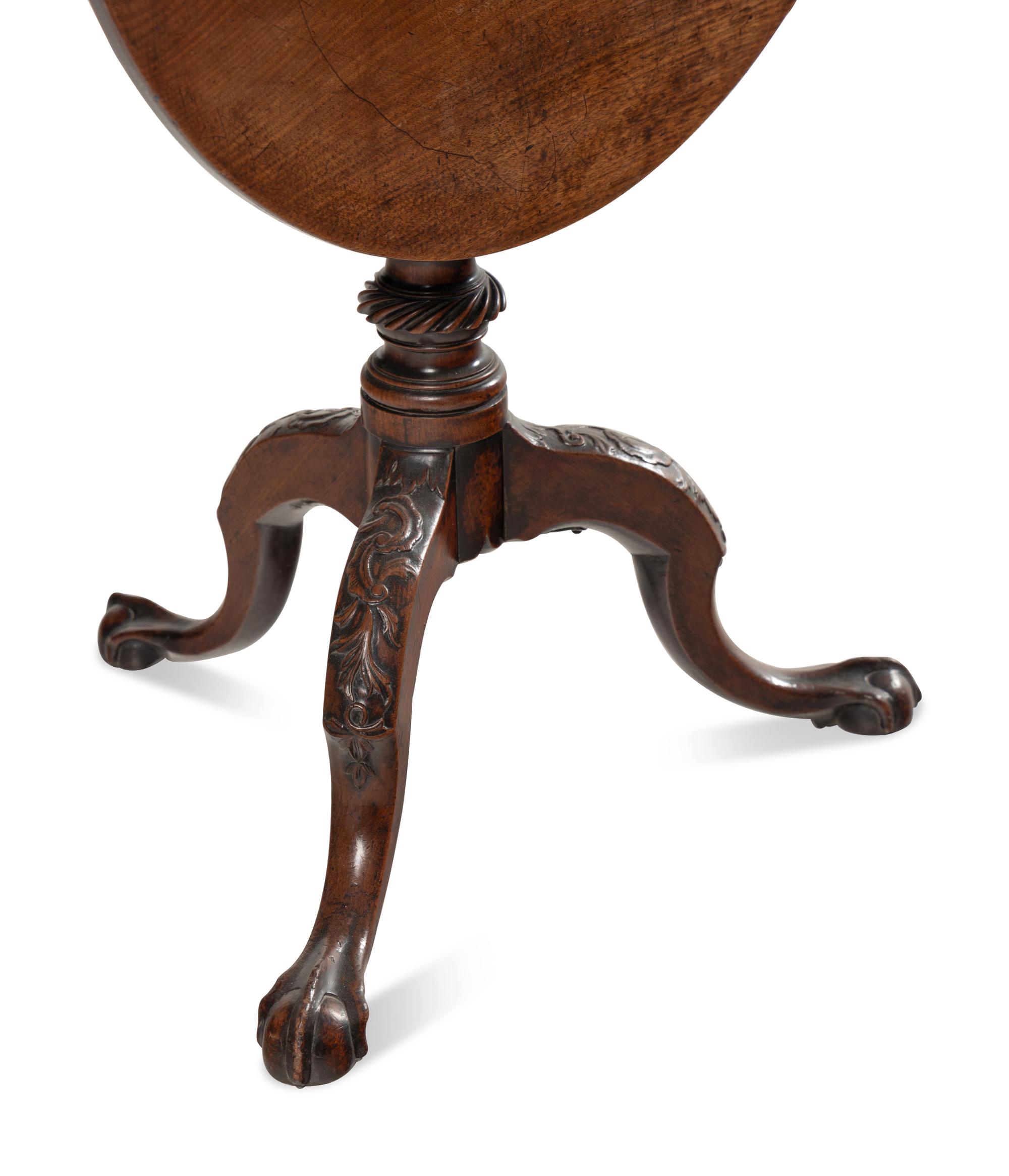 A George III Mahogany Tilt-Top Tea Table