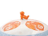 Two Chinese Porcelain Stem Bowls and Covers