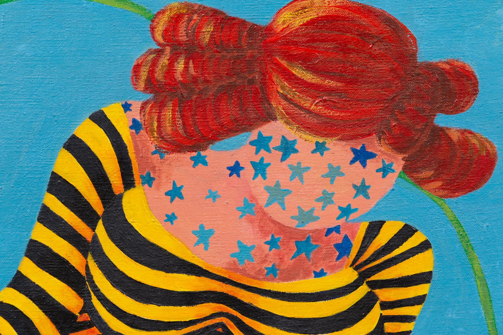 Untitled (Hairy Legged, Star Tattooed Giantess in Striped Dress Skipping Rope), c. 1965