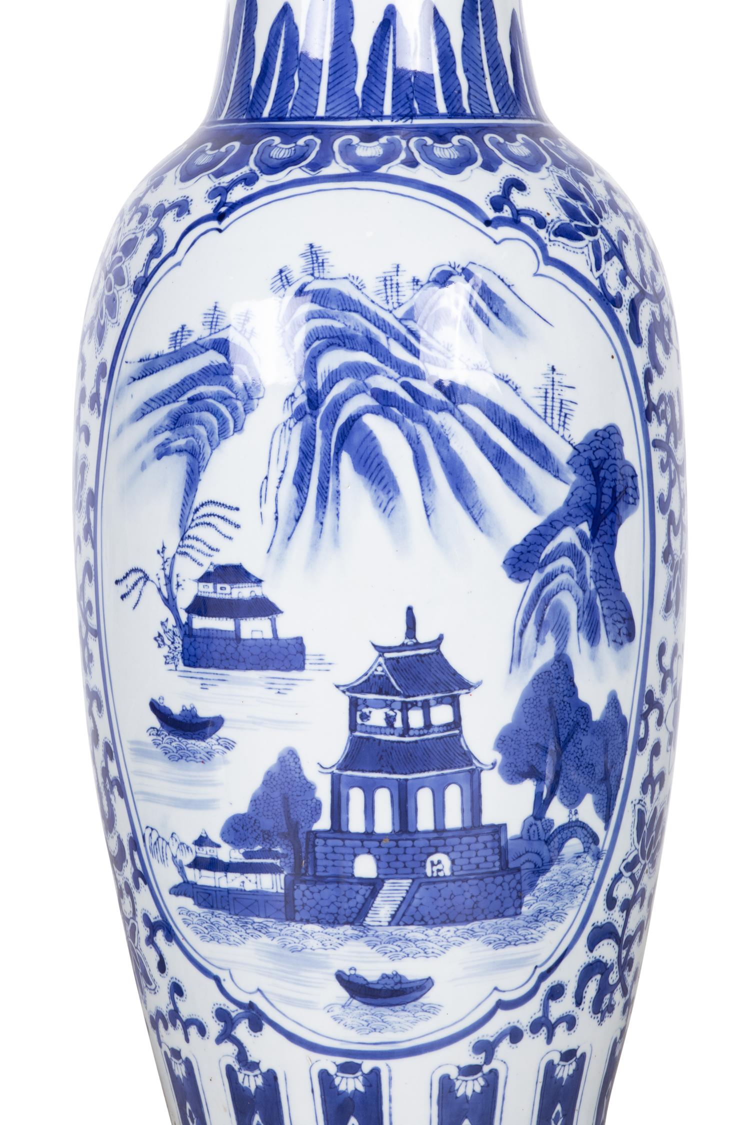 Seven Blue and White Porcelain Articles