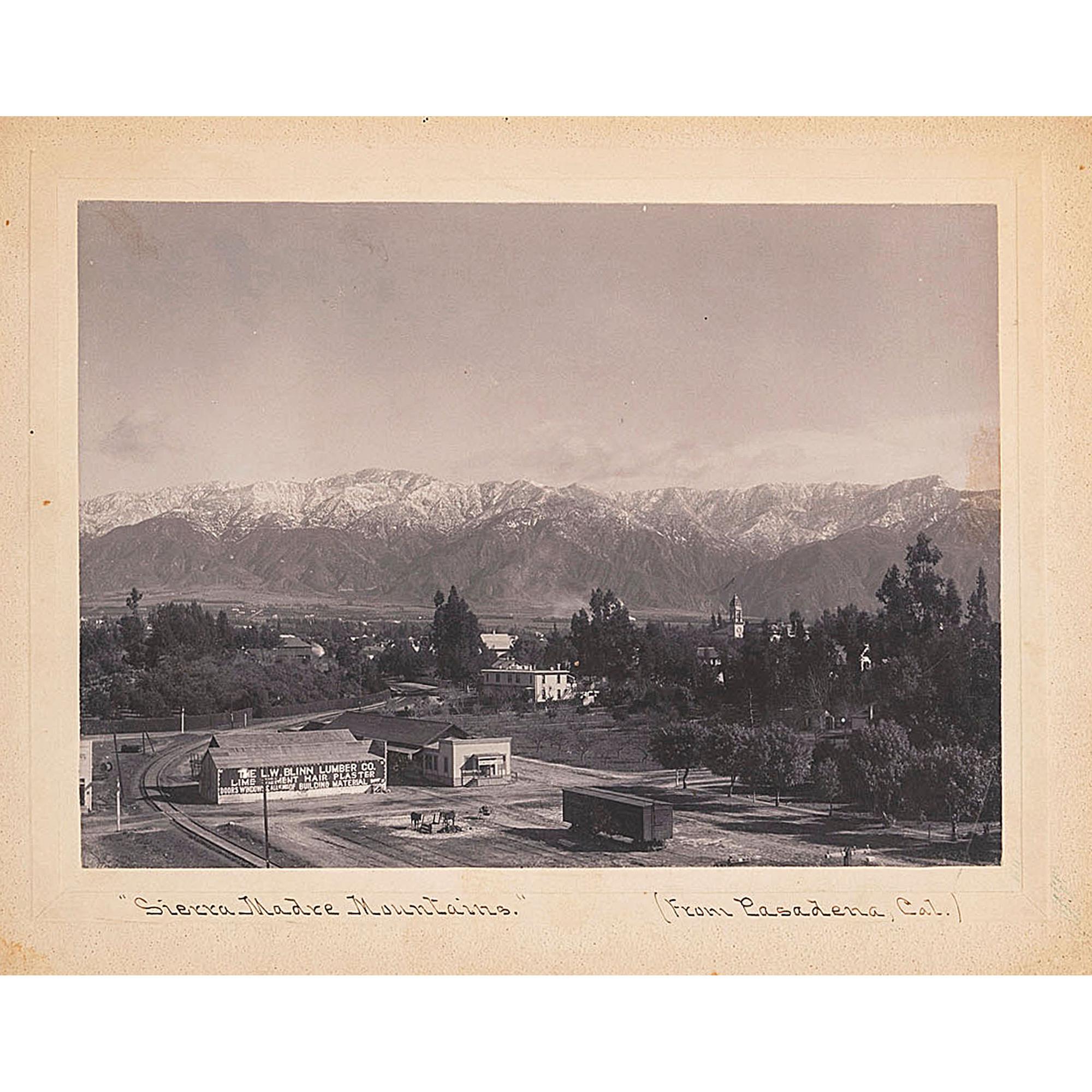 [CALIFORNIA]. A group of 20 photographs and ephemera related to Pasadena, Mt. Lowe, and Echo Mountain, including the railway images, comprising:
