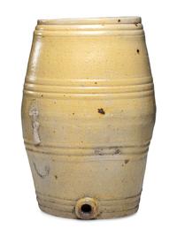 An Eight-Gallon Molded Stoneware Cask or Cooler