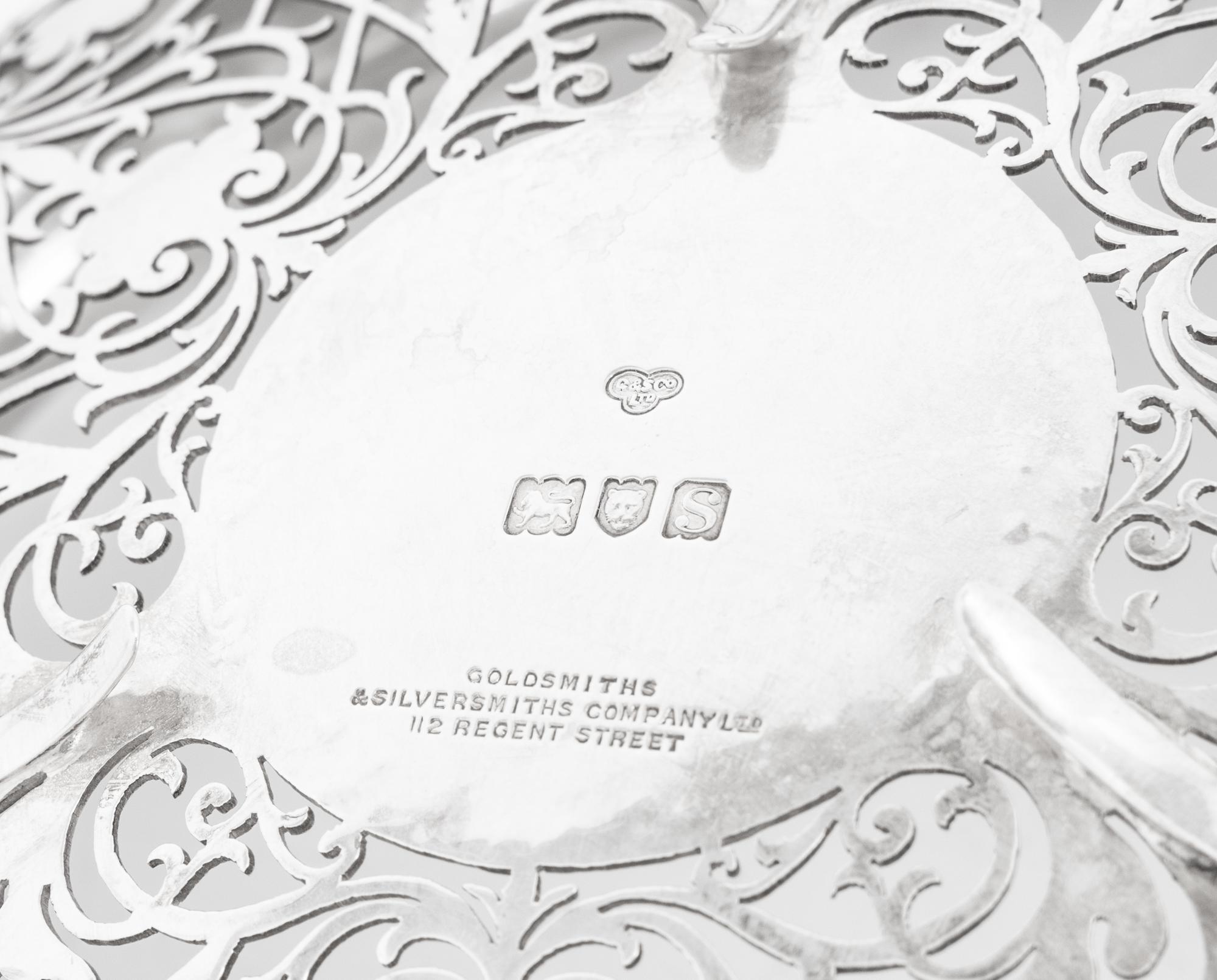 An English Silver Centerpiece Basket