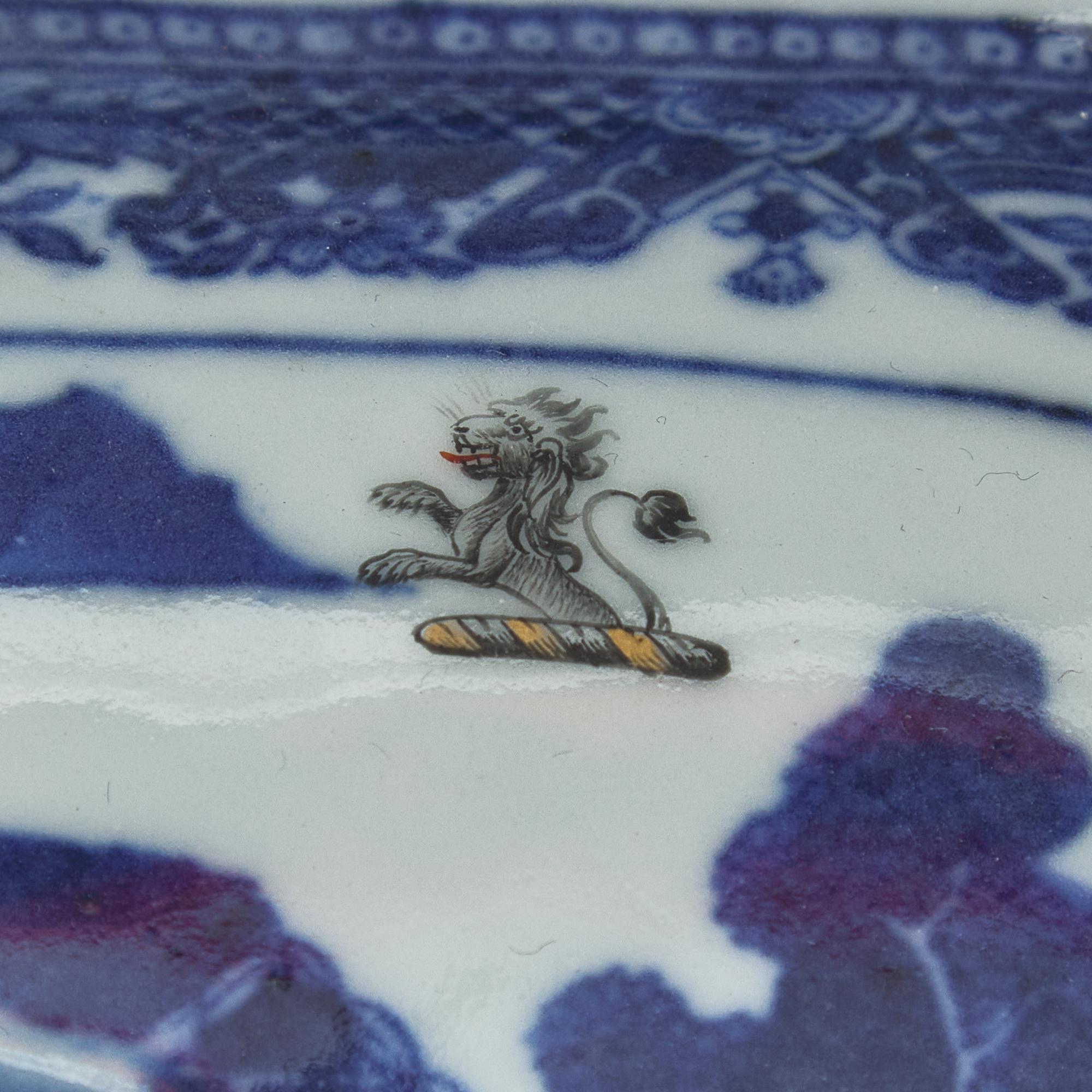 A Group of Four Chinese Export Porcelain Nanking Covered Sauce Tureens and Stands