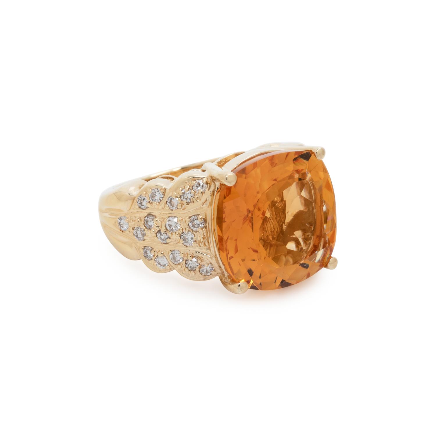 SONIA B., CITRINE AND DIAMOND RING