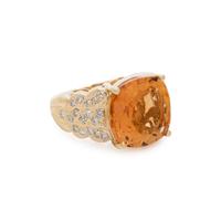 SONIA B., CITRINE AND DIAMOND RING