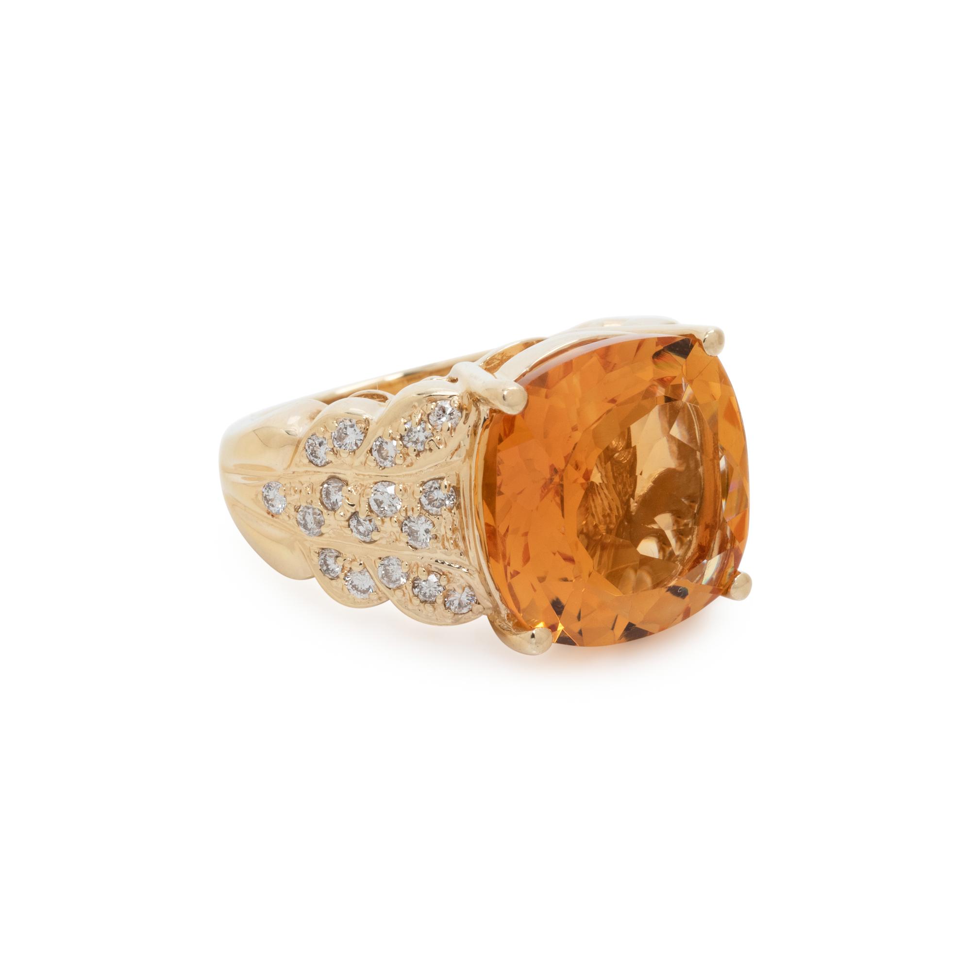 SONIA B., CITRINE AND DIAMOND RING