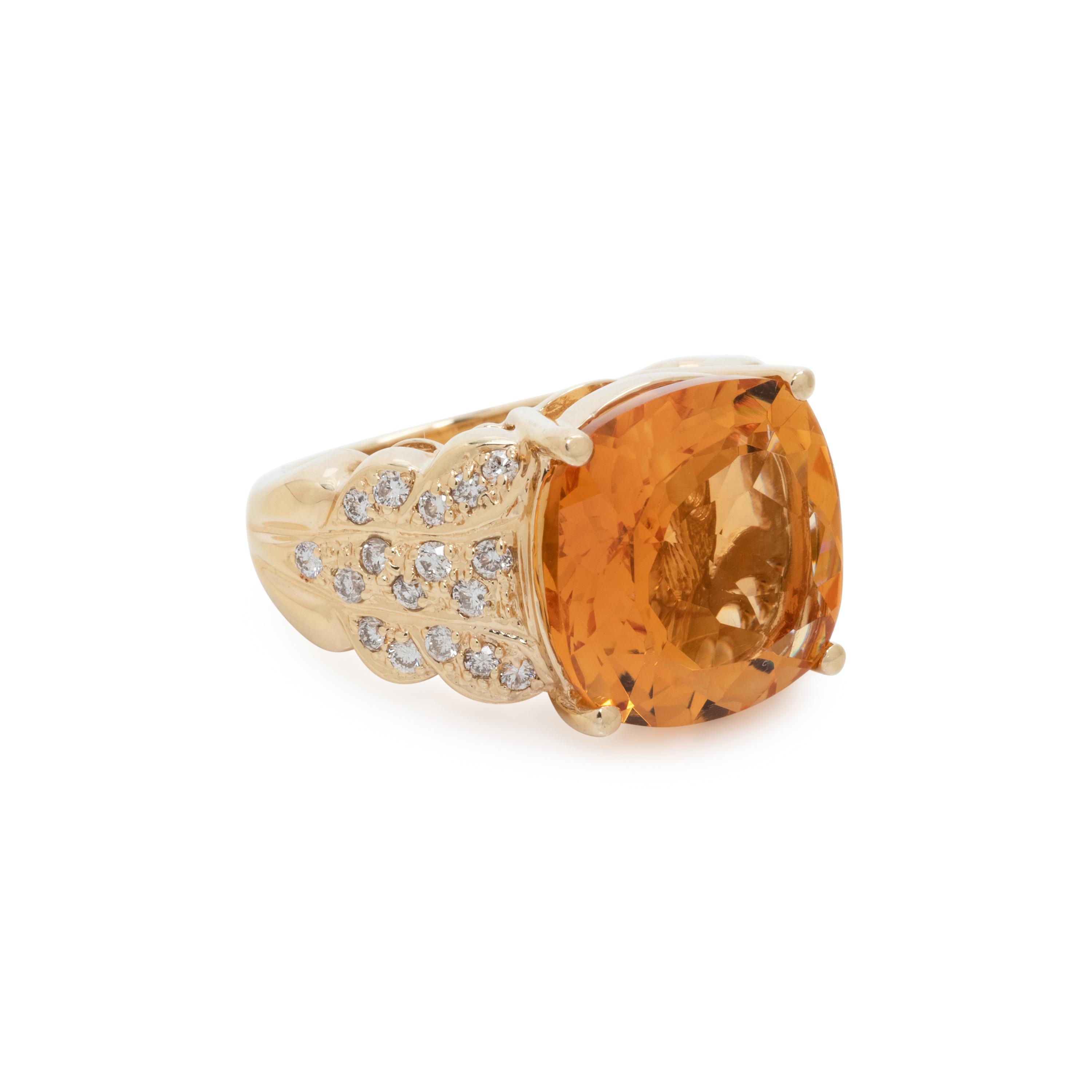 SONIA B., CITRINE AND DIAMOND RING