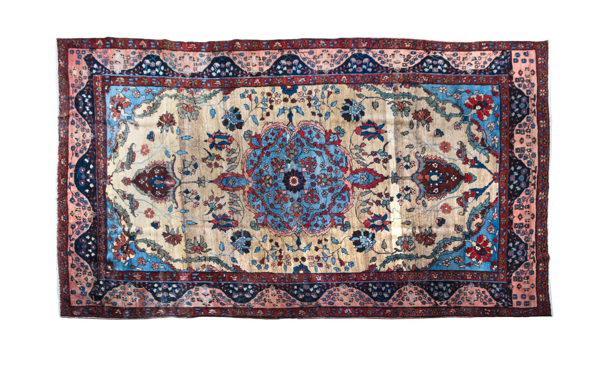 A Persian Wool Rug 10 feet 3 inches x 6 feet 5 inches.