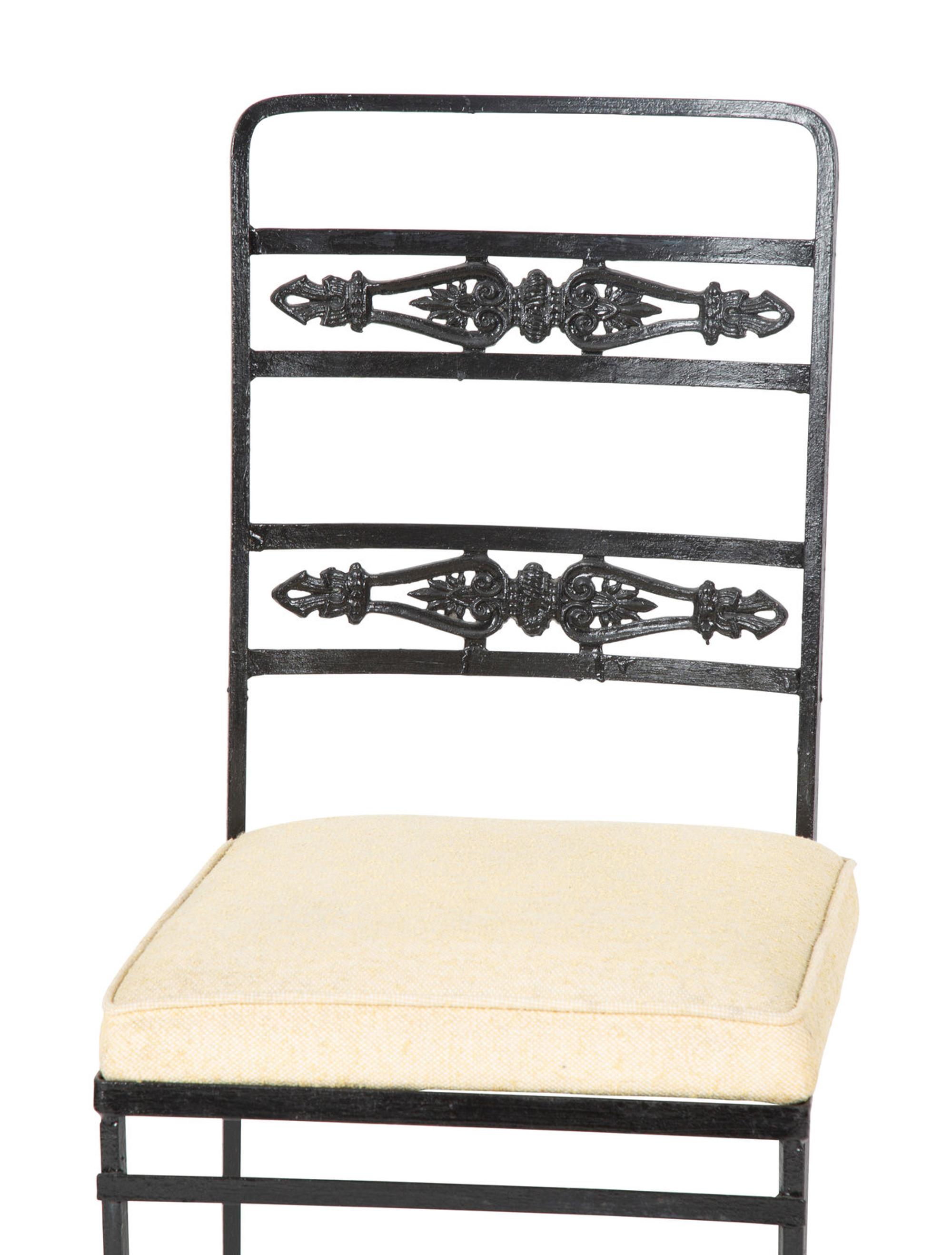 A Pair of Salterini Wrought Iron Armchairs