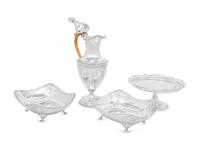 An Assembled Group of English Silver Table Articles