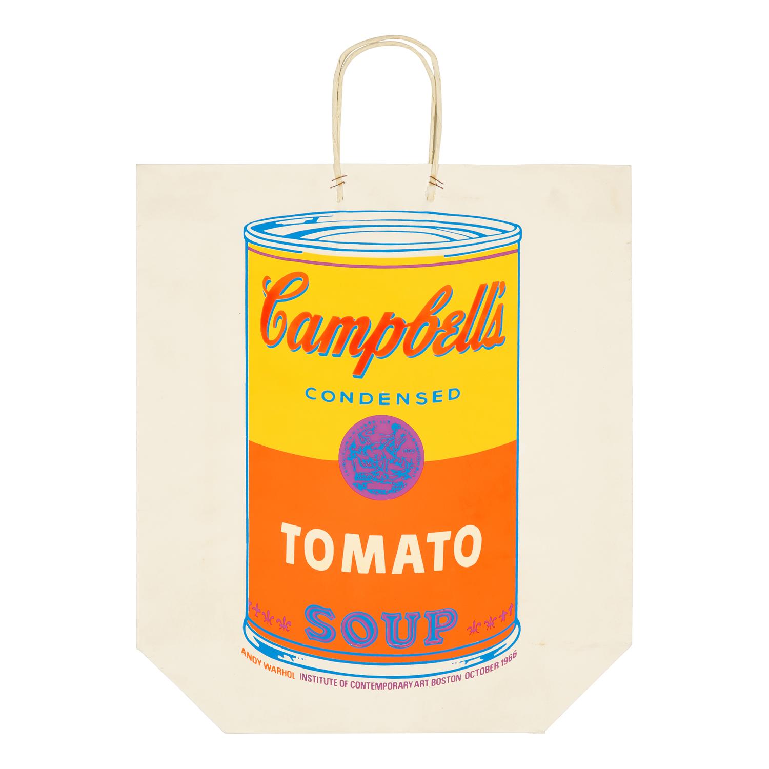 Andy Warhol (American, 1928-1987) — Campbell's Soup Can On Shopping Bag (Tomato) , 1966