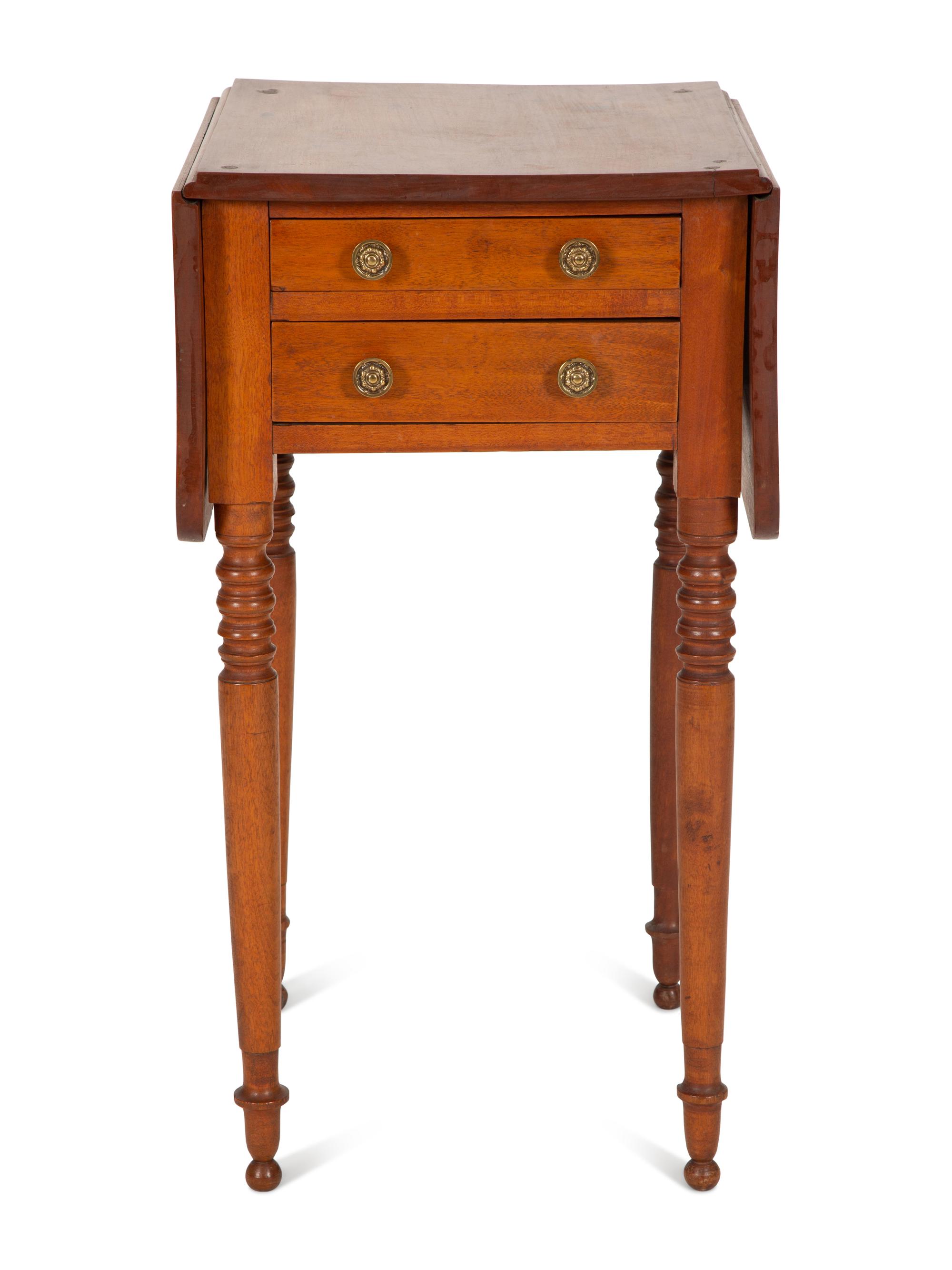 An American Mahogany Drop Leaf Side Table