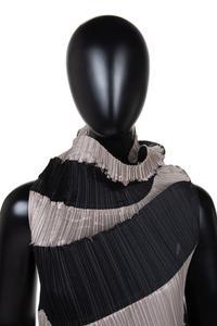 Issey Miyake Pleated Two-Tone Sleeveless Dress