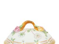 A Royal Copenhagen Flora Danica Porcelain Covered Bowl and Dish