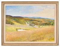 A Pink Day (Landscape in Gold and Green) , 1980
