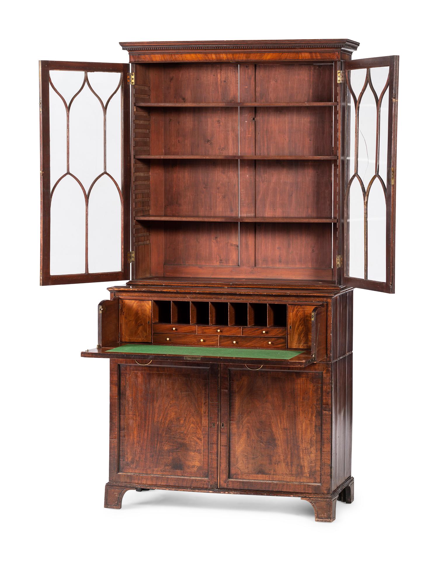 A George III Mahogany Secretary Bookcase