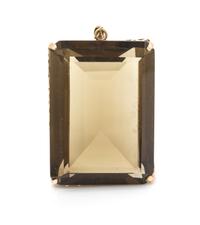 A Collection of Yellow Gold, Quartz and Diamond Pendants, 21.00 dwts.