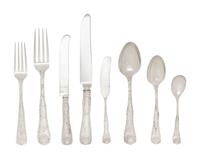 A Tiffany and Co. Wave Edge Silver Flatware Service