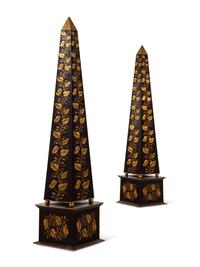A Pair of Tôle Obelisks